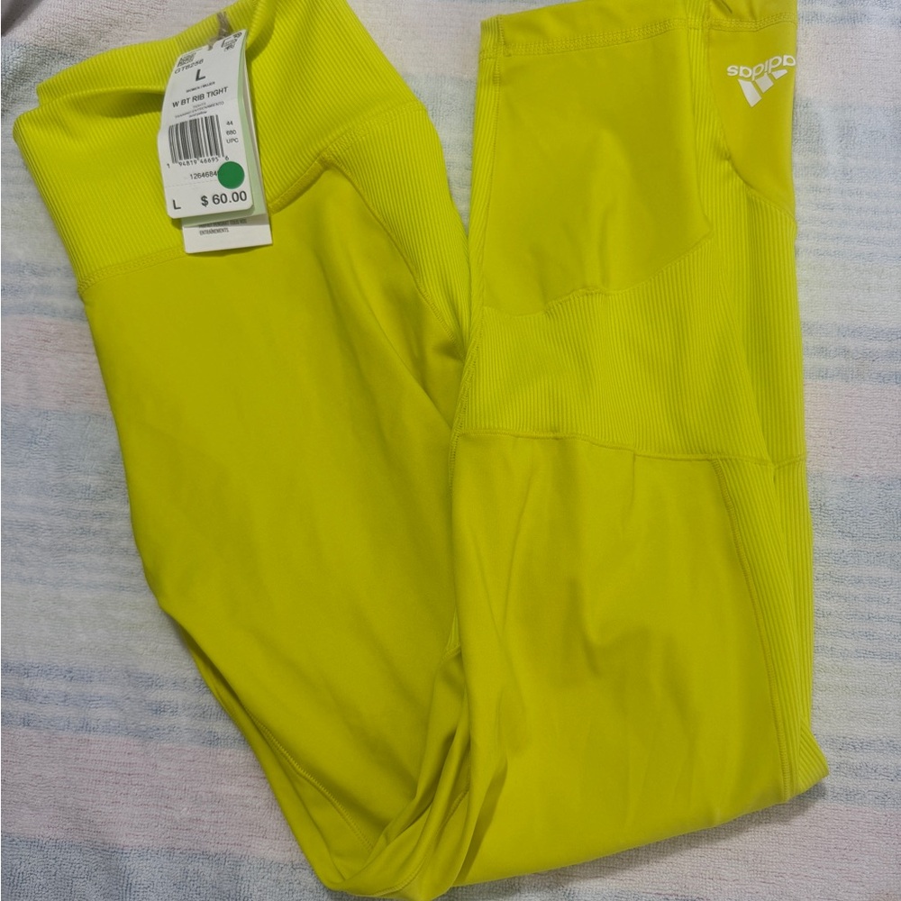 Adidas  Neon Yellow Leggings